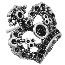 Crown Alloy Ear Studs, Earring Settings, Cadmium Free & Lead Free