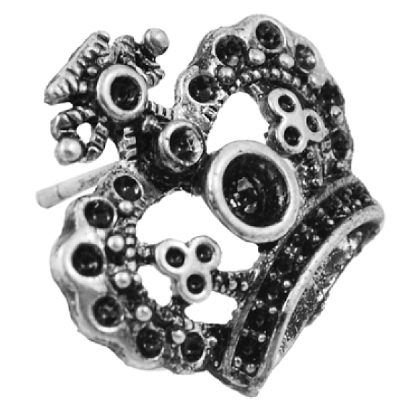 Crown Alloy Ear Studs, Earring Settings, Cadmium Free & Lead Free