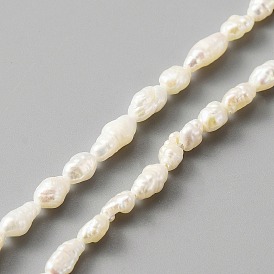 Natural Keshi Pearl Beads Strands, Freshwater Pearl Beads, Grade A, Nuggets