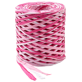 Сегментированные окрашенные шнуры из рафии для поделок своими руками, бумага шпагат, плоский