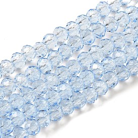 Стеклянные бусины из прозрачной краски для запекания, граненые, рондель