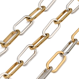 Двухцветные 304 канатные цепи из нержавеющей стали, ионное покрытие (ip), несварные, с катушкой, овальные