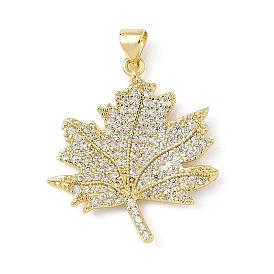 Латунные микро проложить кубического циркония подвески, лист, без свинца и без кадмия, долговечный, реальный 18 k позолоченный, стойки покрытие