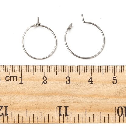316 Surgical Stainless Steel Wine Glass Charms Rings, Hoop Earring Findings, DIY Material for Basketball Wives Hoop Earrings