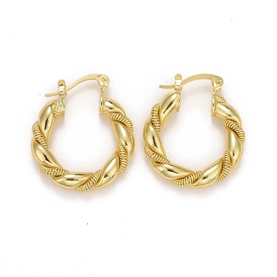 Латунные серьги обруча, долговечный, без свинца и без кадмия, твист кольцо