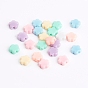 Opaque Acrylic Beads, Flower Beads, 9x9.5x4mm, Hole: 2mm, about 2270pcs/500g