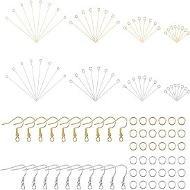 Набор для изготовления сережек своими руками, в том числе 304 булавка для проушины из нержавеющей стали, крючки для серег и открытые соединительные кольца