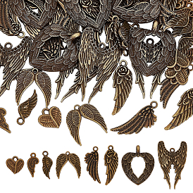 8 стильные подвески из сплава в тибетском стиле, крыло