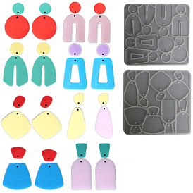 Arch/Trapezoid DIY Pendant Silicone Molds, Resin Casting Molds, for UV Resin, Epoxy Resin Jewelry Making