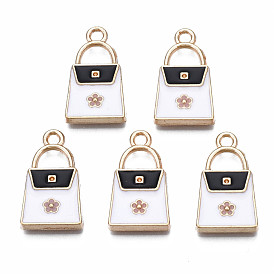 Crémaillère placage pendentifs en émail d'alliage, sans cadmium et sans nickel et sans plomb, sac