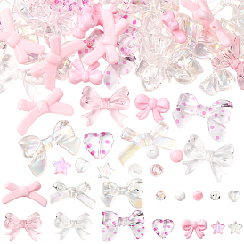 430шт 15 стили непрозрачные и прозрачные акриловые бусины, разнообразные