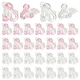 100 шт 2 цвета экологически чистые пластиковые клипсы для сережек, для не проколотых ушей