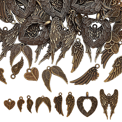 8 стильные подвески из сплава в тибетском стиле, крыло