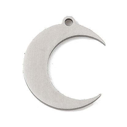 201 прелести нержавеющей стали, лазерная резка, двойной рог / подвеска в виде полумесяца, анти-тускнение