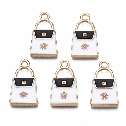 Crémaillère placage pendentifs en émail d'alliage, sans cadmium et sans nickel et sans plomb, sac
