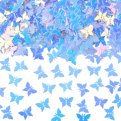 80 подвески из ПВХ-пластика, бабочка, градиент цвета