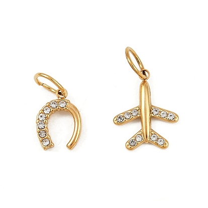 304 из нержавеющей стали амулеты горный хрусталь, золотые, с целью перехода в кольце