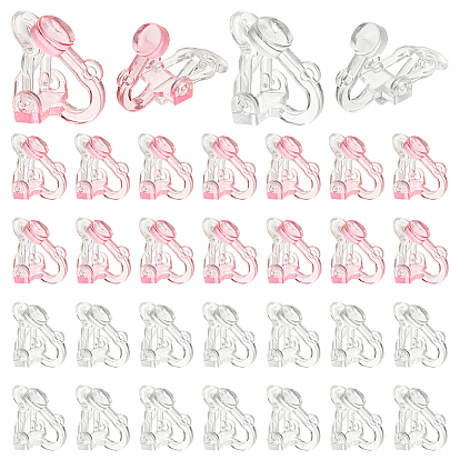 100 шт 2 цвета экологически чистые пластиковые клипсы для сережек, для не проколотых ушей