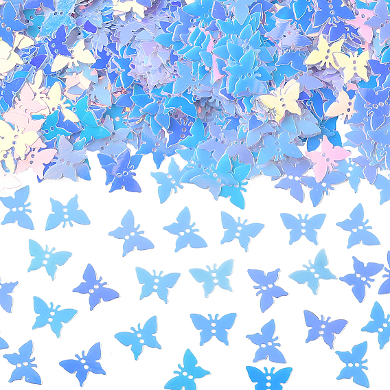 80 подвески из ПВХ-пластика, бабочка, градиент цвета