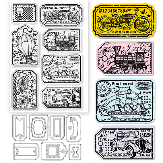 1 листовой ПВХ пластик прозрачные штампы, с трафаретами из углеродистой стали 1pc, для diy scrapbooking, фотоальбом декоративный, изготовление карт