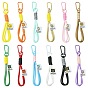 12 шт. 12 цвета зонт шнур нейлоновая веревка подвеска украшения карабин, плетеный зажим для шнурка из сплава для ключа