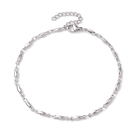304 Stainless Steel Bar Link Chain Anklets