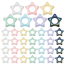 35шт 7 цвета акриловые бусины рамка, звезда