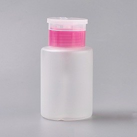 Bomba de plástico vacía, botella de almacenamiento de agua líquida limpiador removedor de esmalte de uñas
