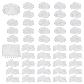 48шт. 2 виды прозрачных пластиковых противоскользящих накладок на ножки мебели, квадратный/плоский круглый