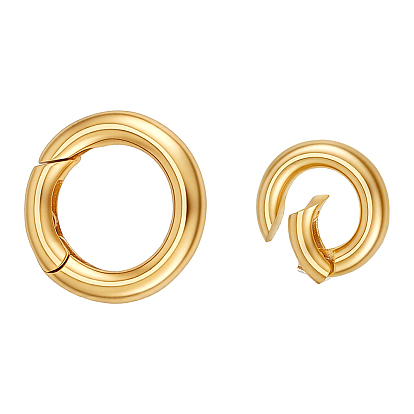 2шт. 2 круглые стили 925 кольца для пружинных ворот из стерлингового серебра