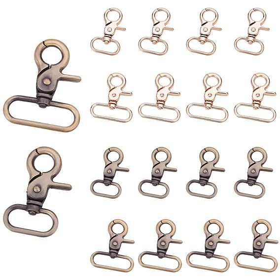 Alloy Swivel Lobster Claw Clasps, Swivel Snap Hook