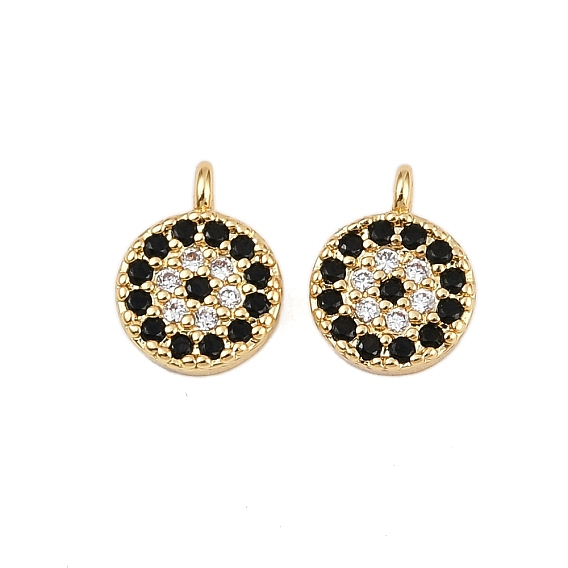 Латунные микро проложить кубического циркония подвески, круглые подвески, стойки покрытие, долговечный, без кадмия и без свинца