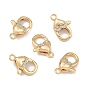 SHEGRACE Brass Micro Pave Clear Cubic Zirconia Lobster Claw Clasps, Heart, Lead Free & Cadmium Free & Nickel Free