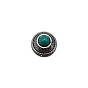 Zinc Alloy Buttons, with Plastic Imitation Turquoise Beads and Iron Screws, for Purse, Bags, Leather Crafts Decoration, Half Round