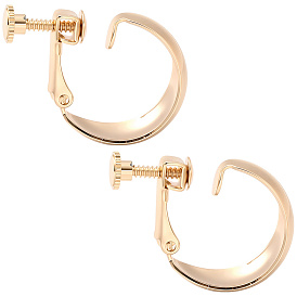 12 латунные серьги-клипсы, без никеля 