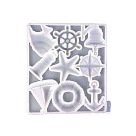 Ocean Theme DIY Silicone Display Molds, Resin Casting Molds, For UV Resin, Epoxy Resin Jewelry Making