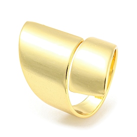Rack Plating Brass Twist Open Cuff Rings, Long-Lasting Plated, Lead Free & Cadmium Free