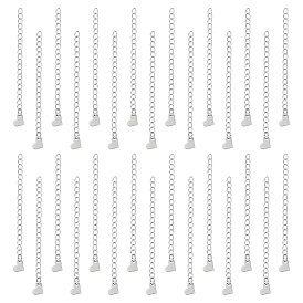 30шт 304 удлинитель цепи из нержавеющей стали, концевые цепи с вкладками в форме сердца