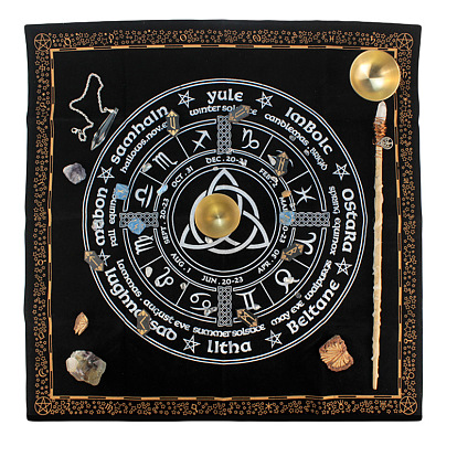 Бархатные алтарные коврики, скатерть «Троицкий узел и созвездие», ткань для карт Таро, квадратный