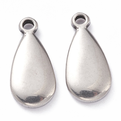 Pendentifs en acier inoxydable, larme