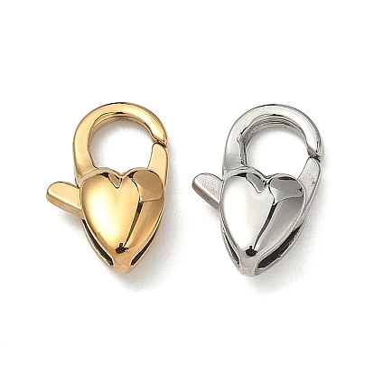 304 нержавеющая сталь застежка когтя омара, ионное покрытие (ip), сердце