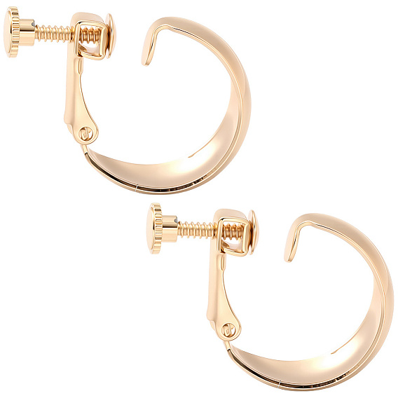 12 латунные серьги-клипсы, без никеля 