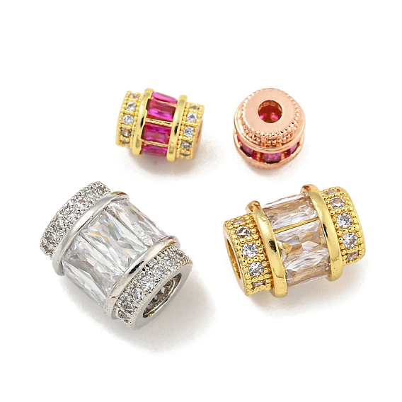 Стойки обшивки латунь кубического циркония бусы, долговечный, без свинца и без кадмия, колонка