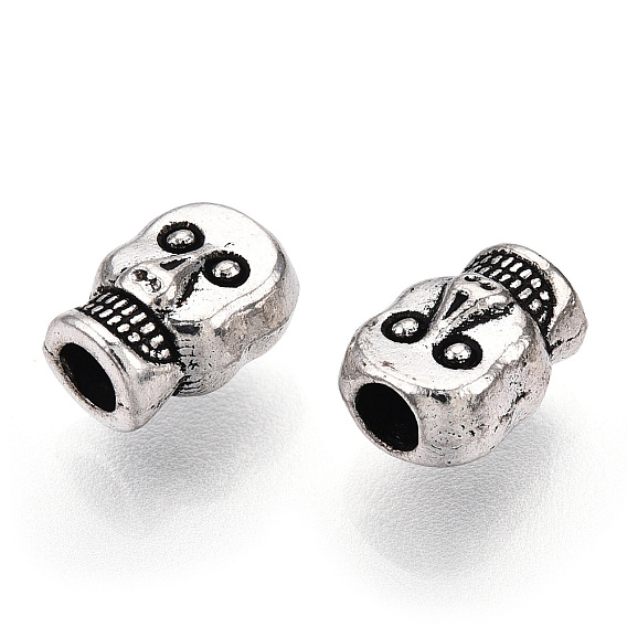 Tibetan Style Alloy Beads, Skull