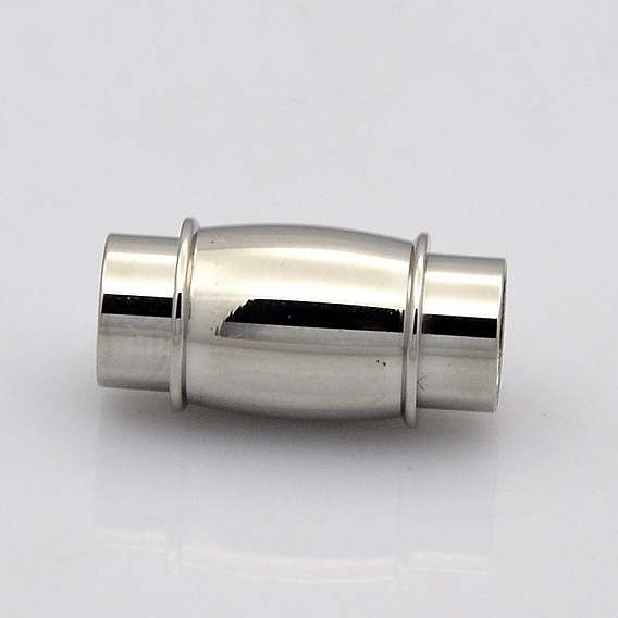 Column with Barrel 304 Stainless Steel Magnetic Clasps with Glue-in Ends