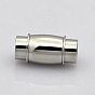 Column with Barrel 304 Stainless Steel Magnetic Clasps with Glue-in Ends