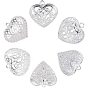 Brass Filigree Heart Pendants