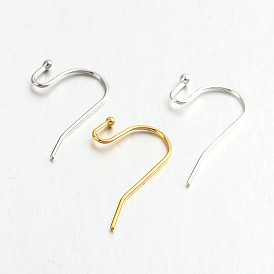 Ganchos pendiente de bronce para los diseños de pendiente, cable de oreja, sin plomo y el cadmio, 21x12 mm, 21 calibre, pin: 0.7 mm