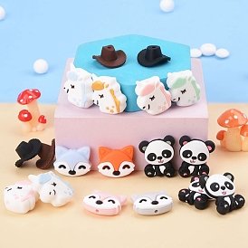 Мультяшные силиконовые фокусные бусины