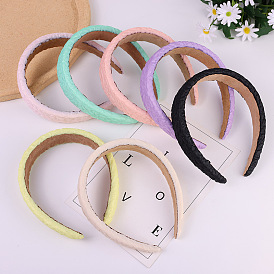 Colorful French Style Headband Hair Accessories - Candy Color Sponge Hairband for Women, Summer Hairpin.